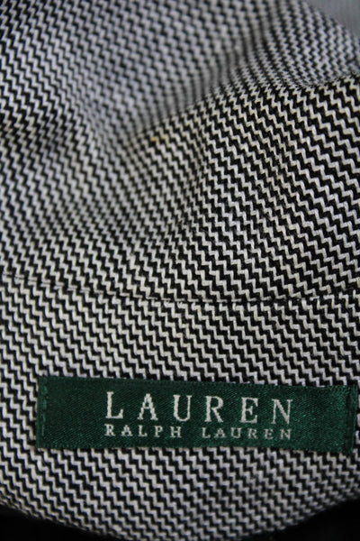 Lauren Ralph Lauren Womens Button Down Long Sleeves Jacket Black Wool Size 16