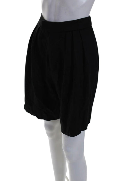 Kotn Womens Pleated Waist Hook & Eye High Rise Bermuda Shorts Black Size 6