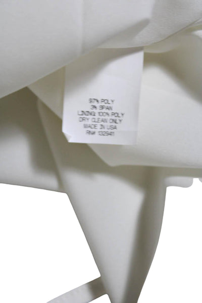 Amanda Uprichard Womens Crepe Grommet High Neck Mini Tank Dress White Size S