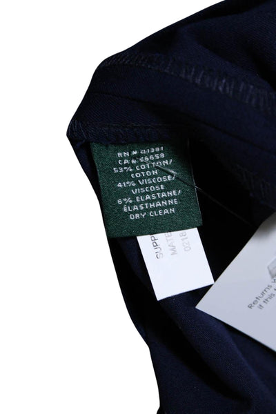 Lauren Ralph Lauren Women's Pull-On Straight Leg Dress Pants Navy Blue Size 18