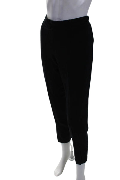 Calvin Klein Women's Pull-On Flat Front Straight Leg Pants Black Size L