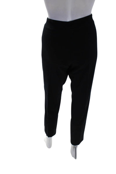 Calvin Klein Women's Pull-On Flat Front Straight Leg Pants Black Size L