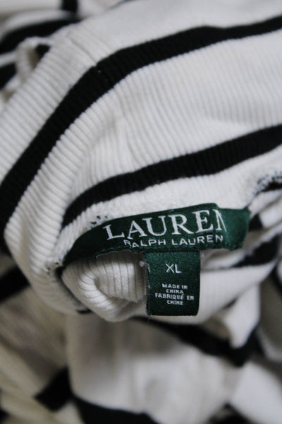 Lauren Ralph Lauren Women's Turtleneck Long Sleeves Sweater Striped Size XL