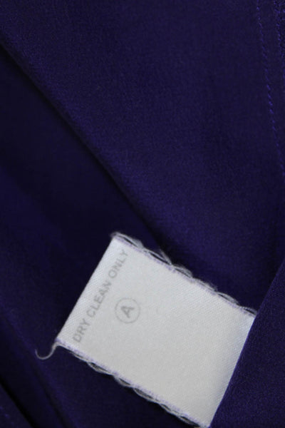 Twelfth Street by Cynthia Vincent Womens Silk V-Neck Mini Dress Purple Size P