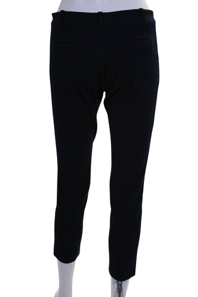 Joseph Womens Zipper Fly Mid Rise Straight Cropped Pants Navy Blue Size FR 36