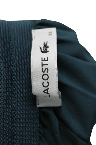 Lacoste Womens Drawstring Waist Pleated A Line Mini Skirt Blue Size EUR 32