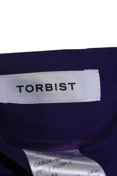 Torbist Womens Mid Rise Flat Front Casual Shorts Mulberry Purple Size 28