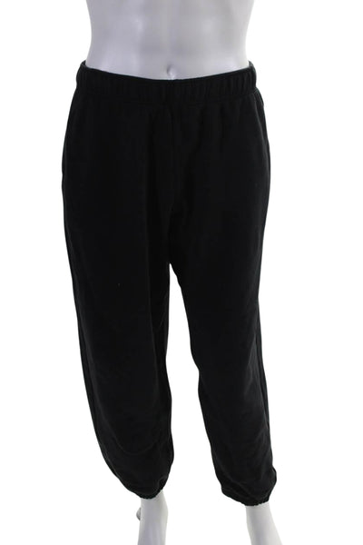 Lululemon Mens Cotton Ruched Drawstring Tied Tapered Sweatpants Black Size XL