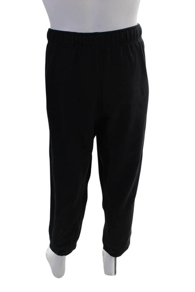 Lululemon Mens Cotton Ruched Drawstring Tied Tapered Sweatpants Black Size XL