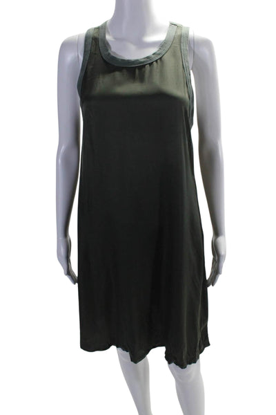 Nation LTD Women's Scoop Neck Sleeveless A-Line Mini Dress Olive Green Size M