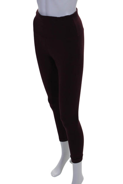 Lululemon Womens Low Rise Elastic Waist Active Capri Leggings Maroon Red Size 8