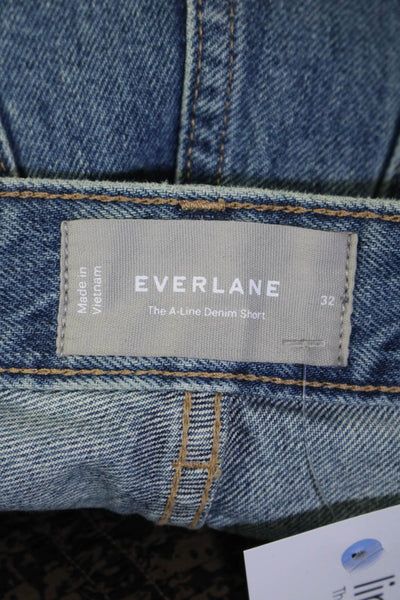 Everlane Womens Cotton Medium Washed Denim Bermuda Shorts Blue Size EUR32