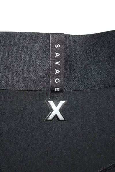 Savage x Fenty Womens Elastic Waist Athletic Slip-On Leggings Black Size L