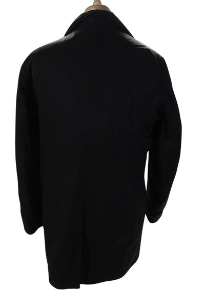 DKNY Mens Full Zipper Mock Neck Long Sleeves Insulated Coat Black Size 42 Long