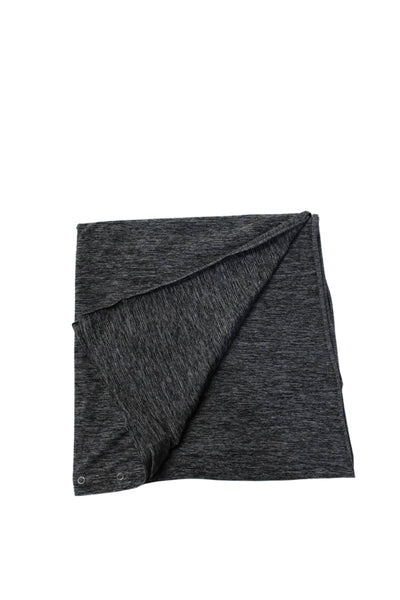 Lululemon Womens Cotton Snap Closure Infinity Scarf Dark Gray Size OS