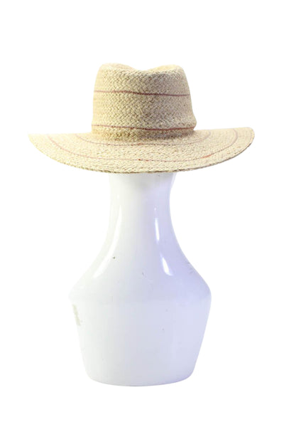 GiGi PIP Women's Straw Striped Panama Hat Beige One Size