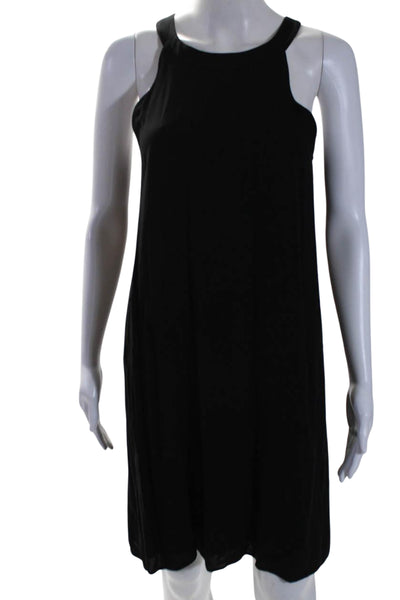 Splendid Womens Back Zip Sleeveless Scoop Neck Shift Dress Black Size XS