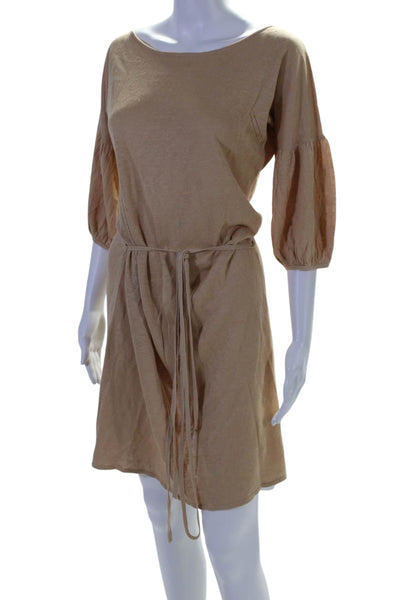 Calypso Saint Barth Womens Long Sleeves Sweater Dress Beige Size Extra Small