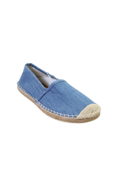 Sea Star Womens Espadrille Cap Toe Denim Medium Washed Slip-On Flats Blue Size 7