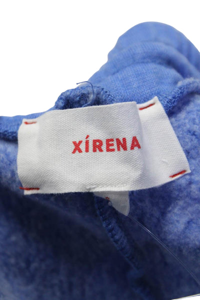 Xirena Womens Cotton Ruched Elastic Waist Slip-On Athletic Shorts Blue Size S