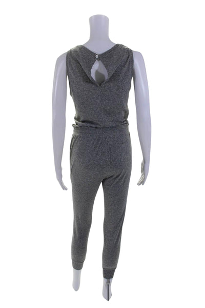 Philanthropy Womens V Neck Sleeveless Jumpsuit Gray Cotton Size Extra Small