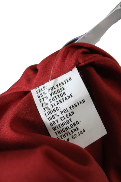 Artelier Nicole Miller Womens Front Zipper Pockets Mini Skirt Red Size 0