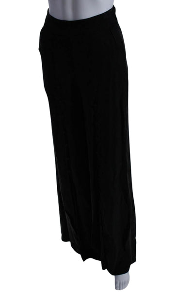 Asilio Womens Georgette Button Down Flared Wide Leg Trousers Pants Black Size XS