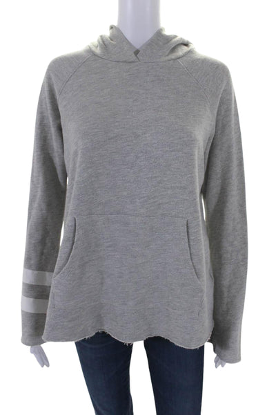 Sundry Women's Hood Long Sleeves Pullover Sweatshirt Gray Size 0