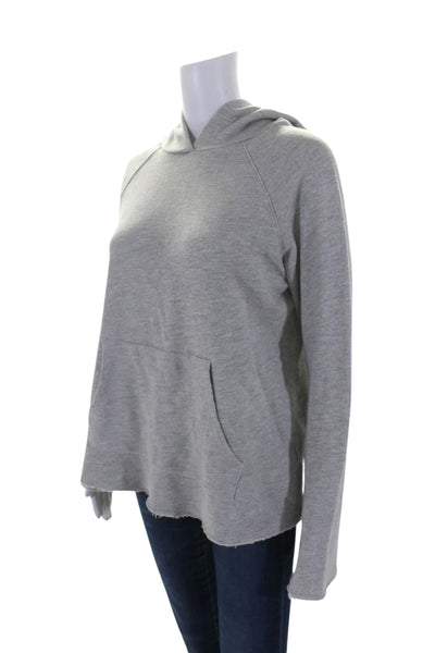 Sundry Women's Hood Long Sleeves Pullover Sweatshirt Gray Size 0