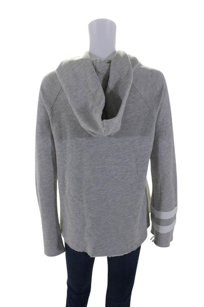 Sundry Women's Hood Long Sleeves Pullover Sweatshirt Gray Size 0