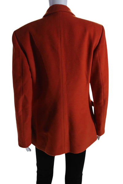 Jungle Kenzo Women's Long Sleeves Lined Two Button Jacket Orange Size 38