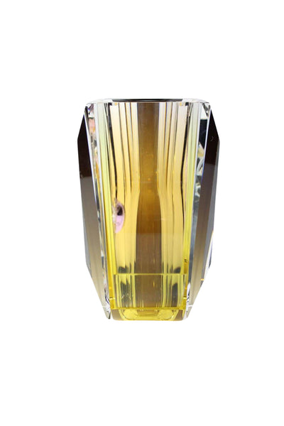 Reflections Grand Manhattan Hand Cut Crystal Vase Multicolor