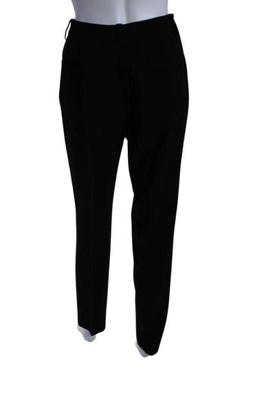 Donna Karan New York Women's Hook Closure Flat Front Dress Pants Black Size 6