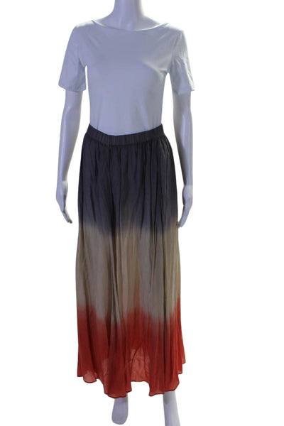 Notshy Womens A Line Full Length Maxi Skirt Multi Colored Ombre Size Small