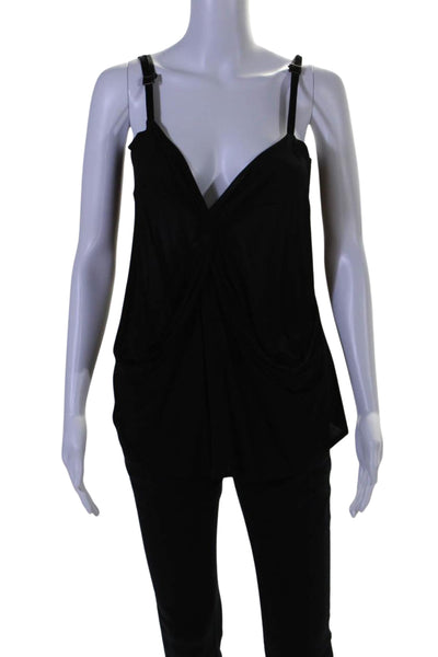 Stella McCartney Womens Sleeveless V Neck Pullover Tank Top Black Size EUR 38