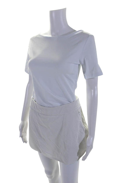 Outdoor Life Womens Elastic Waist Athletic Shorts Set White Size Small