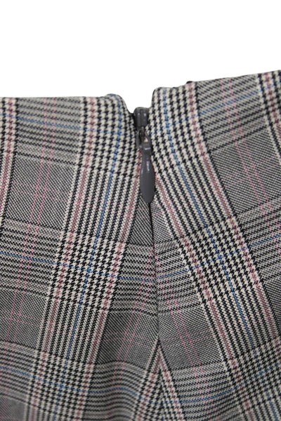 Rag & Bone Womens Hook Closure Flat Front Straight Leg Ankle Pants Plaid Size 10