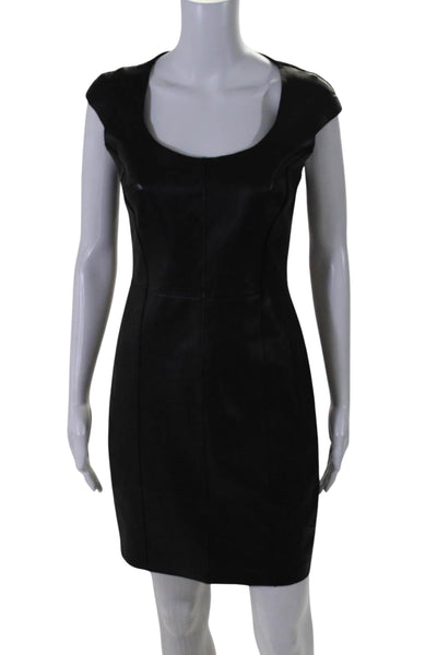 Graham & Spencer Women's Scoop Neck Sleeveless Bodycon Mini Dress Black Size S