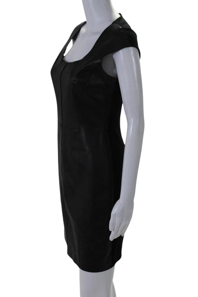 Graham & Spencer Women's Scoop Neck Sleeveless Bodycon Mini Dress Black Size S