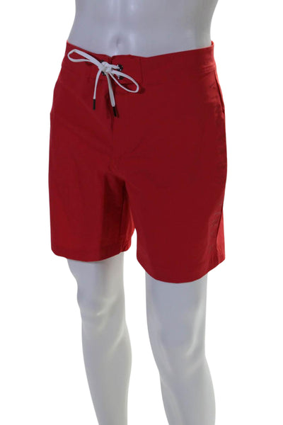 Vineyard Vines Mens Drawstring Lace-Up Tied Athletic Shorts Red Size EUR30