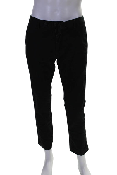 Polo Ralph Lauren Mens Cotton Button Slim Stretch Casual Pants Black Size EUR31