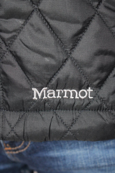 Marmot Womems Quilted Full Zipper Sleeveless Vest Jacket Black Size Small