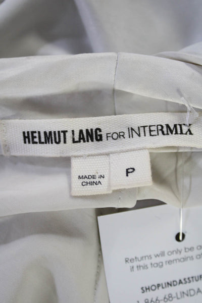 Helmut Lang For Intermix Womens Satin V-Neck Sleeveless Blouse White Size PP