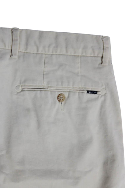 Polo Ralph Lauren Mens Slim Stretch Khaki Pants Beige Cotton Size 31X30