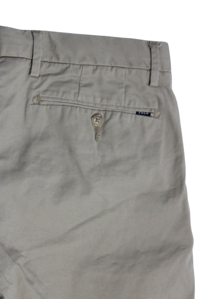 Polo Ralph Lauren Mens Stretch Slim Fit Khaki Pants Beige Cotton Size 31X30