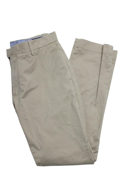 Polo Ralph Lauren Mens Mid Rise Slim Fit Khaki Pants Beige Cotton Size 31X30