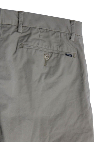 Polo Ralph Lauren Mens Mid Rise Slim Fit Khaki Pants Beige Cotton Size 31X30