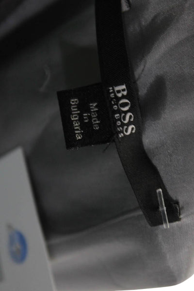 Boss Hugo Boss Womens Wool Round Neck Darted Sleeveless Zipped Dress Gray Size 6