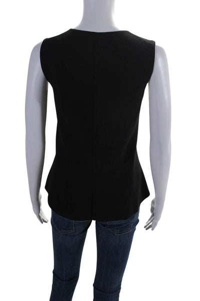 Narciso Rodriguez Womens Sleeveless Round Neck A Line Blouse Black Size 40