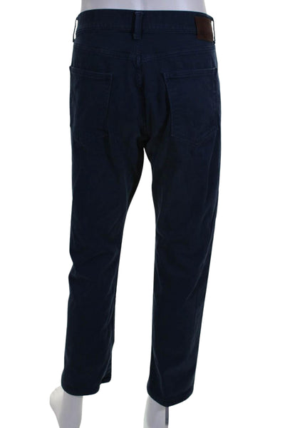 DL1961 Mens Cotton Flat Front Slim Straight Casual Pants Blue Size 35